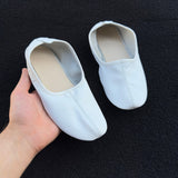 Genuine Leather Pure White Feet Warmer WOMEN Size | Winter Socks | Foot Warmers Socks | Shoes Slippers | Tawf Slippers | Leather Socks