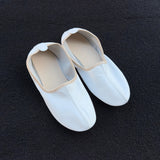 Genuine Leather Home Shoes, White Beige Slippers, Mens Leather Socks, Leather Slippers, Hajj Umrah Tawaf Shoes, Moccasin, Grounding Shoes