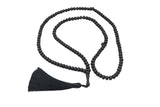 Matte Black Genuine Olive Wood Beads Tasbih Necklace, 150 Beads Misbaha Tasbih Zikr Tasbeeh Tesbih 7.5 mm Dhikr Prayer Beads TSBK