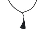 Matte Black Genuine Olive Wood Beads Tasbih Necklace, 150 Beads Misbaha Tasbih Zikr Tasbeeh Tesbih 7.5 mm Dhikr Prayer Beads TSBK