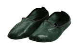 Genuine Leather Dark Green Slippers Women Size | Woman House Slippers | Handmade Leather Socks | Leather Home Shoes