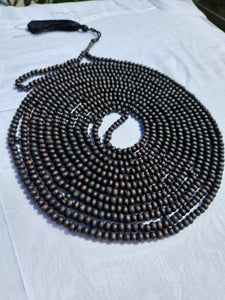 Matte Black Genuine Olive Wood Beads with a tassel, 1000 Beads Misbaha Tasbih Zikr Tasbeeh Tesbih 7.5 mm Dhikr Prayer Beads