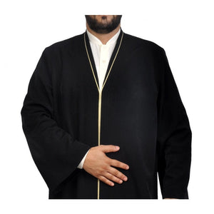 Jubbah Mens Wear, Black Thobe, Galabiyya, Jubbah, islamic wear , Muslim tunic , Muslim Long Kurta - Muslim Clothes Islamic Clothing