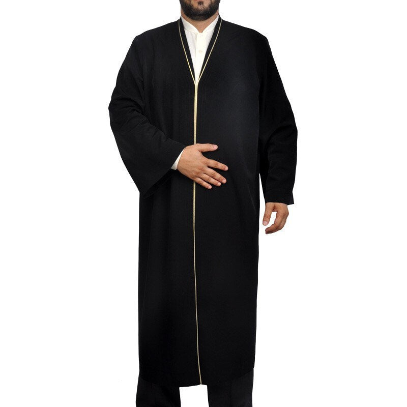 Jubbah Mens Wear, Black Thobe, Galabiyya, Jubbah, islamic wear , Muslim tunic , Muslim Long Kurta - Muslim Clothes Islamic Clothing
