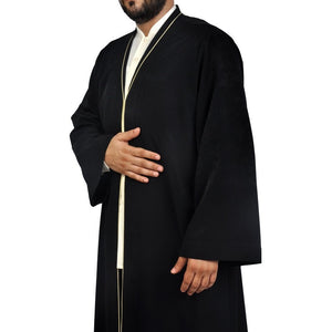 Jubbah Mens Wear, Black Thobe, Galabiyya, Jubbah, islamic wear , Muslim tunic , Muslim Long Kurta - Muslim Clothes Islamic Clothing