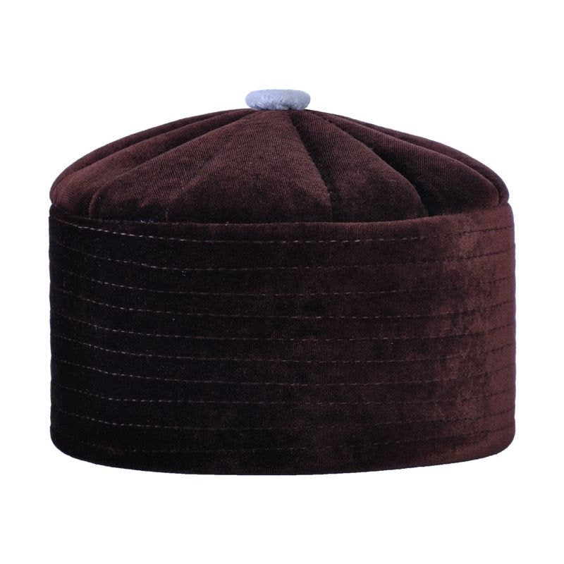 Skull Cap taqiyyah hat - Brown Taquiyah Men Kufi - Crochet Kufi Muslims- Muslims Hat- Islamic gift - Kufi koofi kofi Topi - Cap Hat Muslim