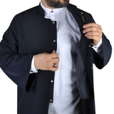 Muslim Long Jubbah - S, L, XL, XXL, Plain Mens Wear, Dark Blue Thobe, Galabiyya, Kurta, Islamic Wear, Muslim Tunic, Muslim Clothes, Islamic