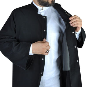 Muslim Long Jubbah - S, M, L, XL, XXL, Plain Mens Wear, Black Thobe, Galabiyya, Kurta, ıslamic wear, Muslim tunic, Muslim Clothes, Prayer