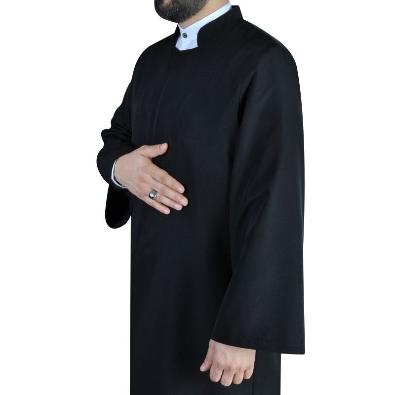 Muslim Long Jubbah - S, M, L, XL, XXL, Plain Mens Wear, Black Thobe, Galabiyya, Kurta, ıslamic wear, Muslim tunic, Muslim Clothes, Prayer