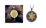 One Gold Plated Womens Muhru Suleiman Necklace and One Silver Mens Muhru Suleiman Necklace - islamicbazaar