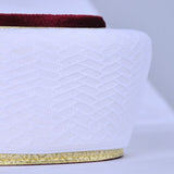 White patterned sarik protective - Styling turban -styling sarik - styling imamah - protective imamah - protective sarik - Sarık