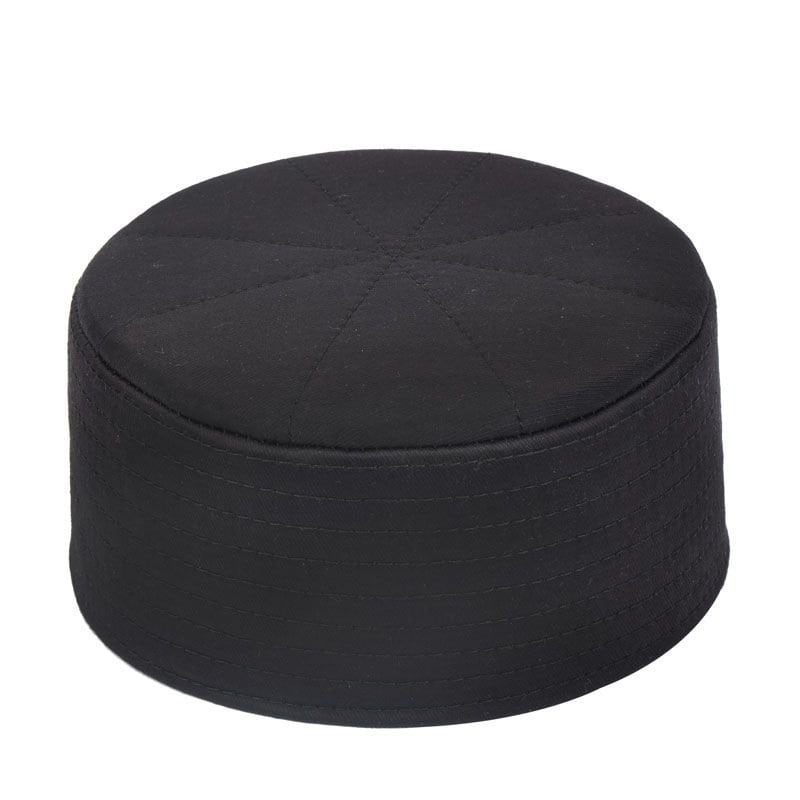 Plain Black Kufi - Prayer Hat Takke - Ideal for Wrapping - Men Kufi - Sunnah Wear - Muslims Hat- Taqiyah - embroidered prayer hat - Mens Cap