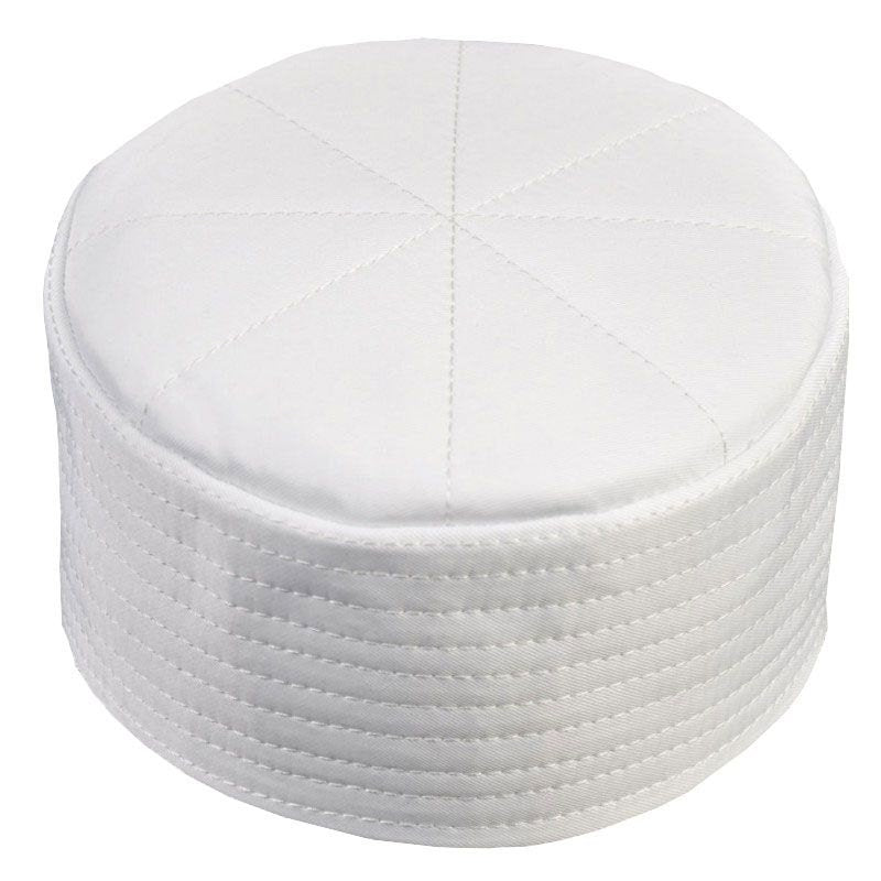 SALE 59 CM Plain White Kufi - Prayer Hat Takke Men Kufi - Sunnah Wear - Muslims Hat- Taqiyah - embroidered prayer hat - Mens Cap
