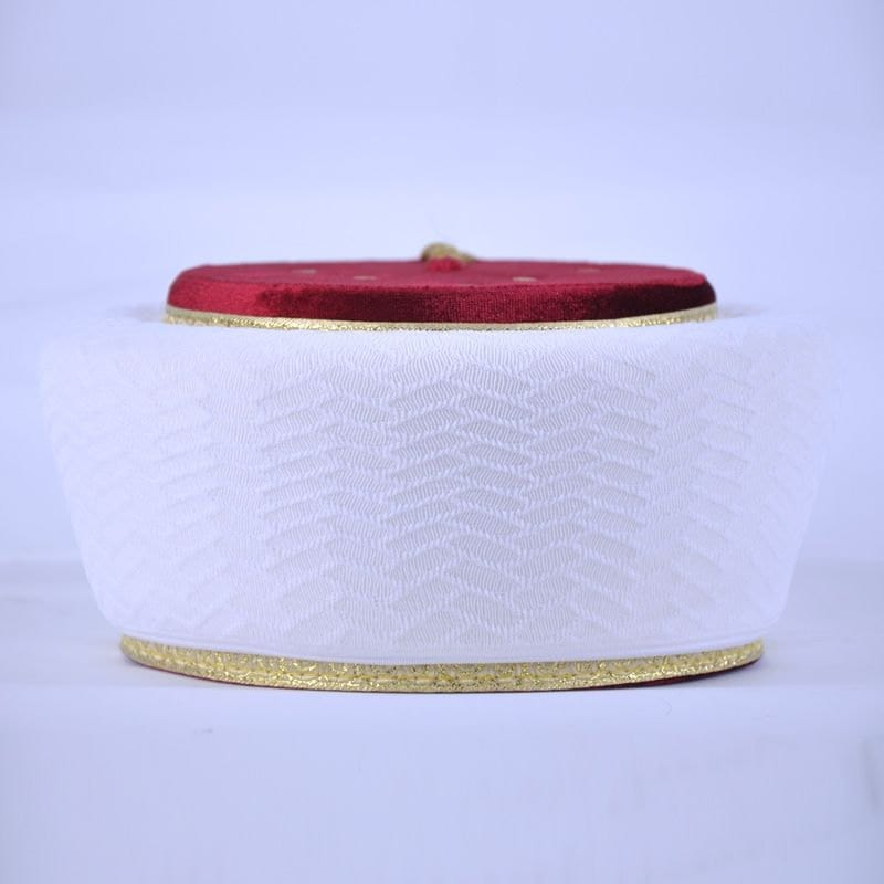 White patterned sarik proteksiyon - Styling turban -styling sarik - estilo ng imamah - proteksiyon imamah - proteksiyon na sarik - Sarık