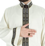 Asır Muslim Long Kurta XS، SM، L، XL Islamic Mens Wear، Bordured Thobe، Galabiyya، Jubbah، islamic Islamic، Muslim Tunic، Cubbe - islamicbazaar