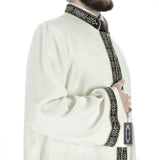 Asır Muslim Long Kurta XS, SM, L, XL Ropa para hombre islámica, Thobe bordado, Galabiyya, Jubbah, ropa islámica, túnica musulmana, Cubbe - islamicbazaar