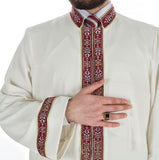 SALE Efsar Muslim Long Kurta XL Islamic Mens Wear, Bordured Thobe, Galabiyya, Jubbah, islamic wear, Muslim Tunic, Cubbe