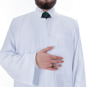 Buqhara Colated White Plain Jubbah S, M, L Thobe, Galabiyya, Jubbah, Disdashas, Cubbe, Long Kurta, Islamic Clothing for Men, Sunnah Wear