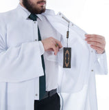 Buqhara Colated White Plain Jubbah S, M, L Thobe, Galabiyya, Jubbah, Disdashas, Cubbe, Long Kurta, Islamic Clothing for Men, Sunnah Wear