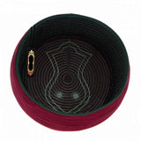 Handmade Claret red & Green Sarik, Takke, Islam Prayer Hat with The Nalayn Black Kofi, Kufi Cap, صلاة, Muslim Men's Hat Cap, Skul cap