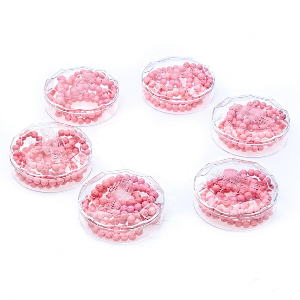 10 Pcs Pink Tasbeeh, 99 Misbahas Prayer Beads Tasbeeh Rosary, Mawleed Gift, Rose Scented Beads