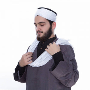 Tessuto totalmente avvolgente in cotone per Imamah - Turbante Tessuto bianco - Tessuto bianco - Turbante bianco - turbante per Sarik