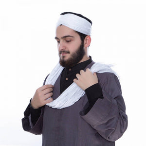 Volledig katoenen wikkelstof voor Imamah - Tulband witte doek - Witte stof - Witte tulband - tulband voor Sarik