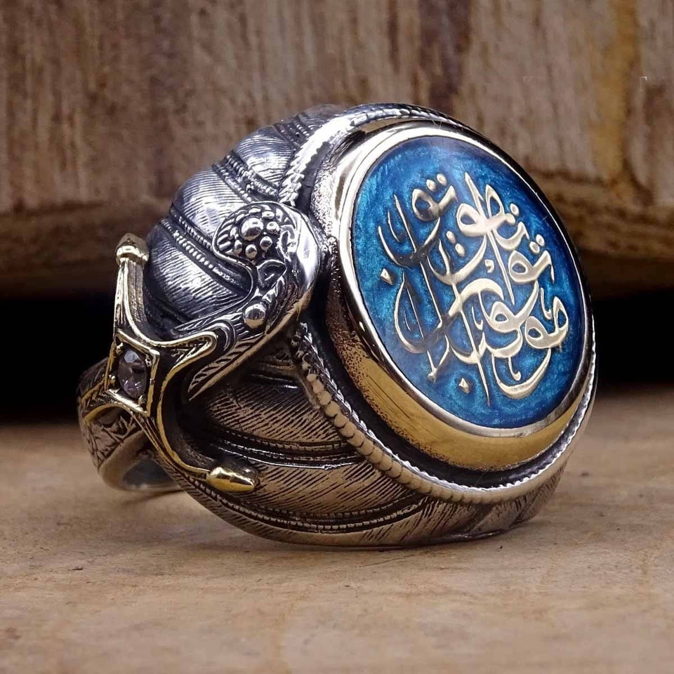Handmade Sultans Ring Sterling Silver Mens Ring Mens Ottoman Ring S