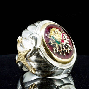 Conquest Ring, Ottoman Ring, Fatih Ring, 925 Sterling Silver Mens Ring, Sultan Mehmed Ring, Signet Ring, Sultans Collection Unique Ring