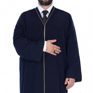 S, M, L, XL Dark Blue Cubbe with Bias Mens Wear, Thobe Galabiyya, Jubbah, islamic wear, Jellabiya, Disdash, Robe, Kurtah, Sunnah, Ramadan