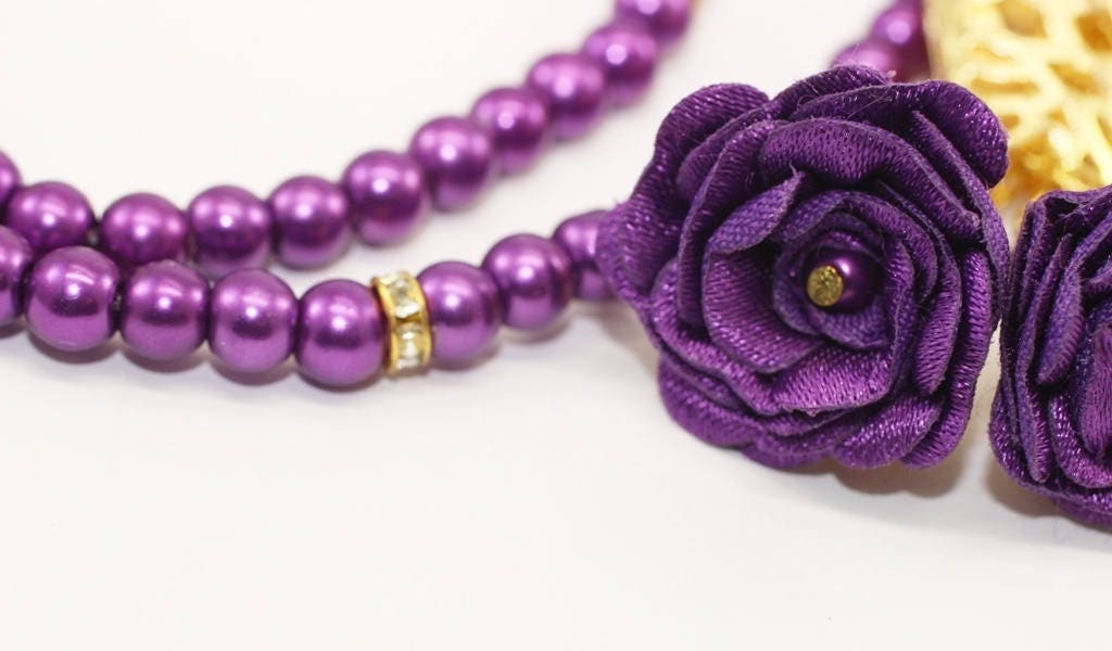 Purple Misbahas, prayer beads with rose, Handmade Prayer Beads 99 Misbaha, Masbaha, Tasbeeh, 6mm beads, Tasbeeh with Rose, TSTR