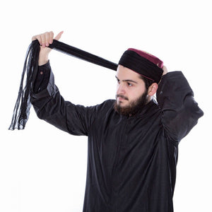 Volledig katoenen wikkelstof voor Imamah - tulband zwarte stof - zwarte stof - zwarte tulband - tulband voor Sarik