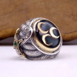 Osmanlı Flag Ring, 925 Sterling Silver Mens Ring, Эркектер Osmanlı Ring, Signet Ring, 3 Ай уникалдуу шакеги