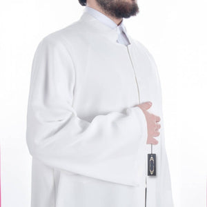 Muslim Long Kurta, Mens Wear Cream Thobe, Galabiyya, Jubbah, kurta islamic sa, islamic tunic, tufafi musulmai