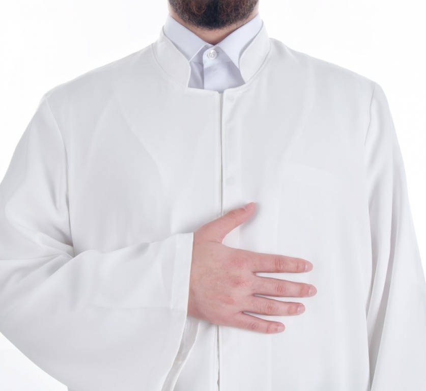 Musulman long Kurta, Mens Wear Cream Thobe, Galabiyya, Jubbah, vêtements islamiques kurta, tunique islamique, vêtements musulmans