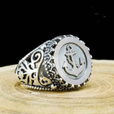 पुरुषों के लिए क्लासिक नाविक की अंगूठी / चांदी की अंगूठी / लंगर की अंगूठी / समुद्री अंगूठी / नाविक की अंगूठी / निजीकृत रिंग्स