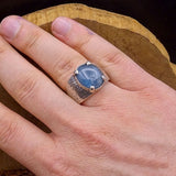 Genuine Aquamarine Ring / Silver Aquamarine Ring / Gemstone Ring
