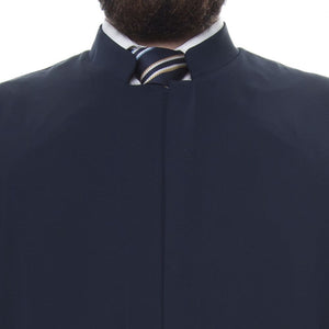 Grandad Collar Dark Blue Turkish Jubba XS, S, M, L, XL, 2XL Thobe, Galabiyya, Jubbah, Disdash, Thawb, Abaya, Jubba, Muslim Clothing