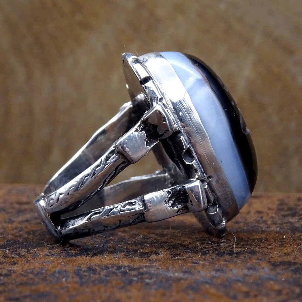 Bague aqeeq homme deals