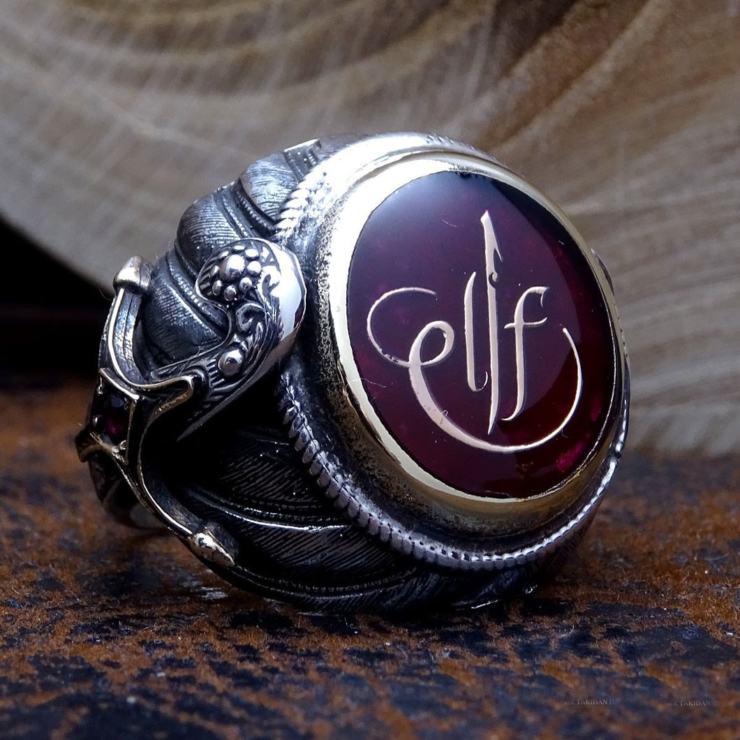 Handmade Sultans Ring, Silver Mens Ring, Personalized Ring, Custom Ottoman Jewelry