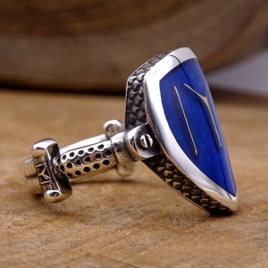 Dirilis Ertugrul Shield Silver Ring, 925 Sterling Silver Mens Ring, Mens Signet Ring, Authentic Rings, Ottoman Kayi Tribe Ring