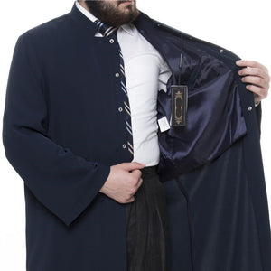 Grandad Collar Dark Blue Turkish Jubba XS, S, M, L, XL, 2XL Thobe, Galabiyya, Jubbah, Disdash, Thawb, Abaya, Jubba, Muslim Clothing