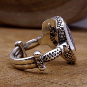 Dirilis Ertugrul Shield Silver Ring, 925 Sterling Silver Mens Ring, Mens Signet Ring, Authentic Rings, Double Eagle Syombol Ring