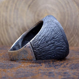 Mat crno pozlaćen 925 srebrni prsten / personalizirani prsten / personalizirani vjenčani poklon / nakit po mjeri / obljetnički poklon