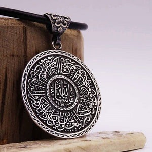 Mashallah Necklace, Handmade Silver Medallion, Ottoman Calligraphy Necklace, Silver Necklace, Islamic Necklace, Muslim gift, gift for child