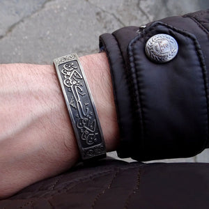 Pulsera de plata 925 con grabado de Kun Fayakoon, pulsera grabada personalizada, pulsera de cuero personalizada, pulsera de cuero unisex personalizada