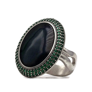 हस्तनिर्मित 925 स्टर्लिंग चांदी की अंगूठी / अंगूठी महिलाओं के लिए / डबल स्तरित घन Zirconia अंगूठी / उसके लिए उपहार / महिला अंगूठी / वर्षगांठ उपहार