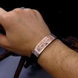 Custom Engraved Bracelet, Personalized Leather Bracelet, Custom Unisex Leather Bracelet