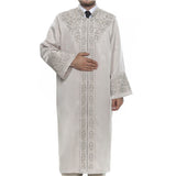 Lux Cream Ottoman Ghazi S, M, L, XL  Embroidered Cream Jubbah, Islamic Mens Wear, Bordured Thobe, Galabiyya, Long Kurta, Cubbe