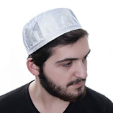 Sombrero de Kufi musulmán Mawleedkhan hecho a mano Taqiya Takke Peci Gorra de oración rígida, gorro islámico musulmán turco